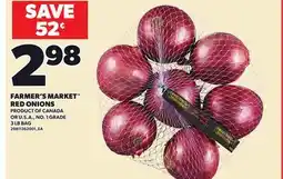Loblaws FARMER'S MARKET RED ONIONS, 3 LB BAG offer