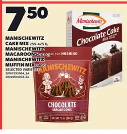 Loblaws MANISCHEWITZ CAKE MIX 255-425 G, MANISCHEWITZ MACAROONS 283 G, MANISCHEWITZ MUFFIN MIX 340 G offer