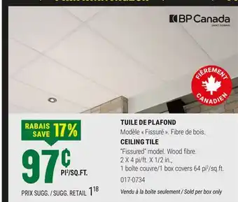 BMR TUILE DE PLAFOND offer