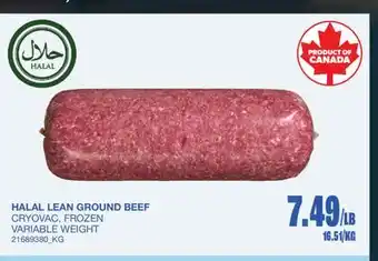 Wholesale Club HALAL LEAN GROUND BEEF offer