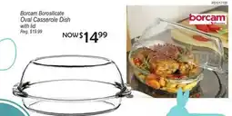 Oxford Mills Borcam Borosilicate Oval Casserole Dish with lid offer