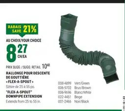 BMR RALLONGE POUR DESCENTE DE GOUTTIÈRE  FLEX-A-SPOUT  offer
