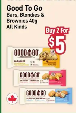 Healthy Planet Good To Go Bars, Blondies & Brownies 40g All Kinds Snacks offer