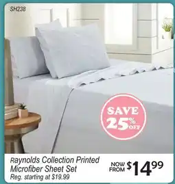 Oxford Mills Raynolds Collection Printed Microfiber Sheet Set offer