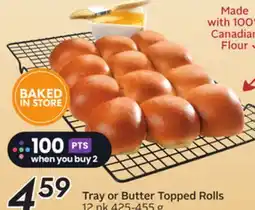 Sobeys Tray or Butter Topped Rolls offer