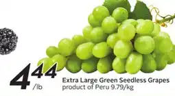 Sobeys Extra Large Green Seedless Grapes offer