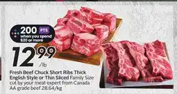 Sobeys Fresh Beef Chuck Short Ribs offer