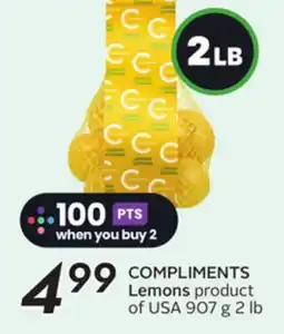 Sobeys COMPLIMENTS Lemons offer