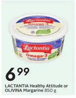 Sobeys LACTANTIA Healthy Attitude or OLIVINA Margarine offer