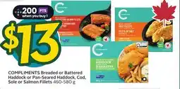 Sobeys COMPLIMENTS Breaded or Battered Haddock offer