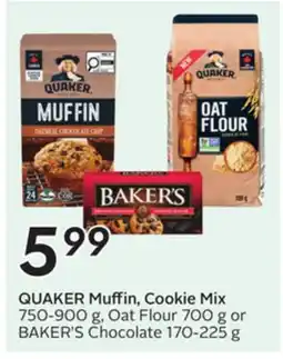 Sobeys QUAKER Muffin, Cookie Mix offer
