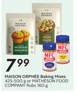 Sobeys MAISON ORPHÉE Baking Mixes offer