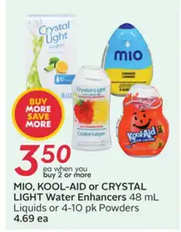 Sobeys MIO, KOOL-AID or CRYSTAL LIGHT Water Enhancers offer