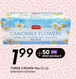 Sobeys THREE CROWN Tea offer