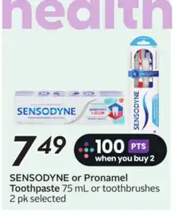 Sobeys SENSODYNE or Pronamel Toothpaste offer