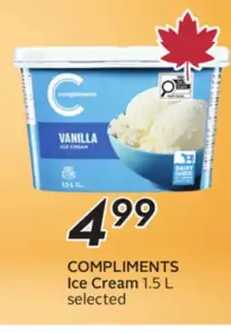 Sobeys COMPLIMENTS Ice Cream offer