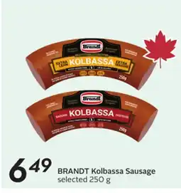Sobeys BRANDT Kolbassa Sausage offer
