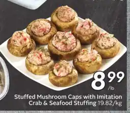 Sobeys Stuffed Mushroom Caps with Imitation Crab & Seafood Stuffing offer
