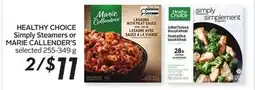 Sobeys HEALTHY CHOICE Simply Steamers or offer