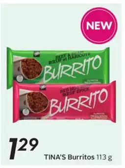 Sobeys TINA'S Burritos offer