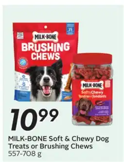 Sobeys MILK-BONE Soft & Chewy Dog Treats or Brushing Chews offer