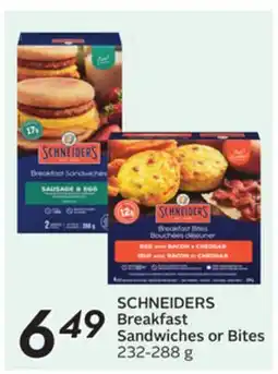 Sobeys SCHNEIDERS Breakfast Sandwiches or Bites offer