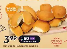 Sobeys Hot Dog or Hamburger Buns offer