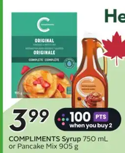 Sobeys COMPLIMENTS Syrup offer
