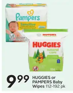 Sobeys HUGGIES or PAMPERS Baby Wipes offer