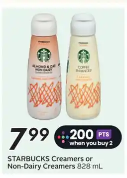 Sobeys STARBUCKS Creamers or Non-Dairy Creamers offer