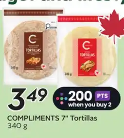 Sobeys COMPLIMENTS 7 Tortillas offer