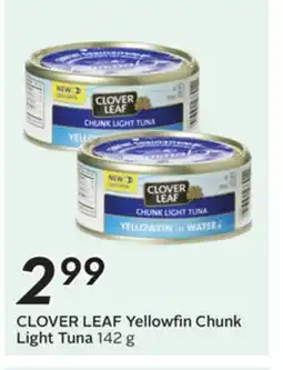 Sobeys CLOVER LEAF Yellowfin Chunk Light Tuna offer