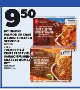 Independent Grocer PC SMOKE SALMON OR CRAB & LOBSTER BAKE & SERVE DIP offer