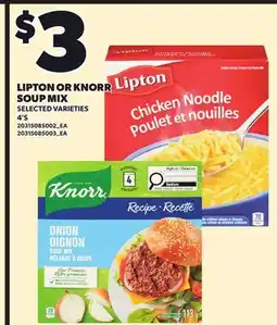 Independent Grocer LIPTON OR KNORR SOUP MIX, 4'S offer