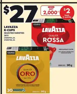 Independent Grocer LAVAZZA K-CUPS, 30'S offer
