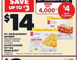 Independent Grocer PC OR BLUE MENU ENTRÉES offer