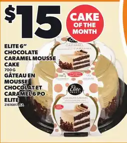 Independent Grocer ELITE 6 CHOCOLATE CARAMEL MOUSSE CAKE offer