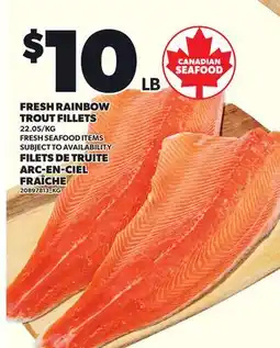 Independent Grocer FRESH RAINBOW TROUT FILLETS offer