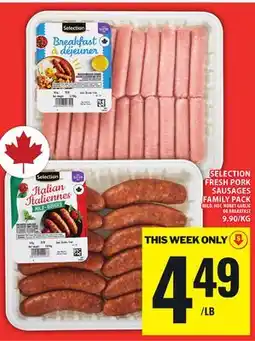 Food Basics SELECTION FRESH PORK SAUSAGES FAMILY PACK offer