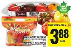 Food Basics MINI SWEET PEPPERS OR HEIRLOOM TOMATOES offer