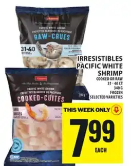 Food Basics IRRESISTIBLES PACIFIC WHITE SHRIMP offer