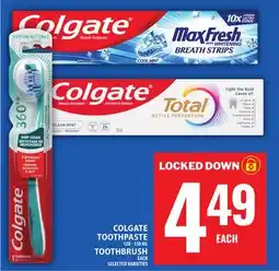 Food Basics COLGATE TOOTHPASTE OR TOOTHBRUSH offer