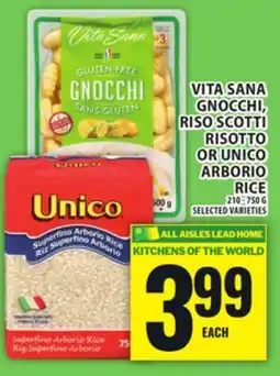 Food Basics VITA SANA GNOCCHI, RISO SCOTTI RISOTTO OR UNICO ARBORIO RICE offer