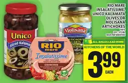 Food Basics RIO MARE INSALATISSIME, UNICO KALAMATA OLIVES OR MOLISANA ARTICHOKES offer