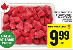 Food Basics FRESH BONELESS STEWING BEEF FAMILY PACK offer