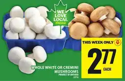 Food Basics WHOLE WHITE OR CREMINI MUSHROOMS offer