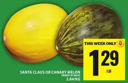 Food Basics SANTA CLAUS OR CANARY MELON offer