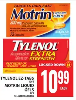 Food Basics TYLENOL EZ-TABS OR MOTRIN LIQUID GELS offer