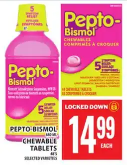 Food Basics PEPTO-BISMOL OR CHEWABLE TABLETS offer