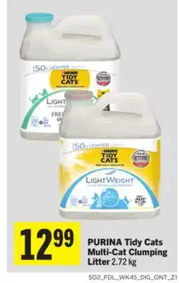 Foodland PURINA Tidy Cats Multi-Cat Clumping Litter offer